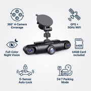 4 Camera Wireless DashCam